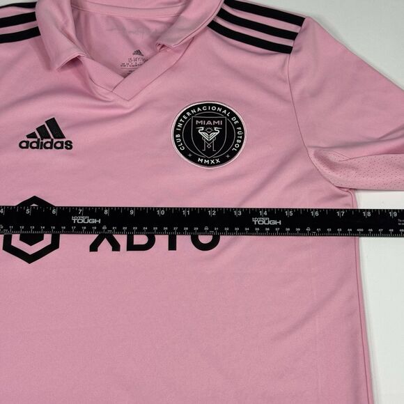 Adidas Inter Miami CF 2022/23 Home Match Jersey Pink Youth Size L H47819 - Picture 7 of 8